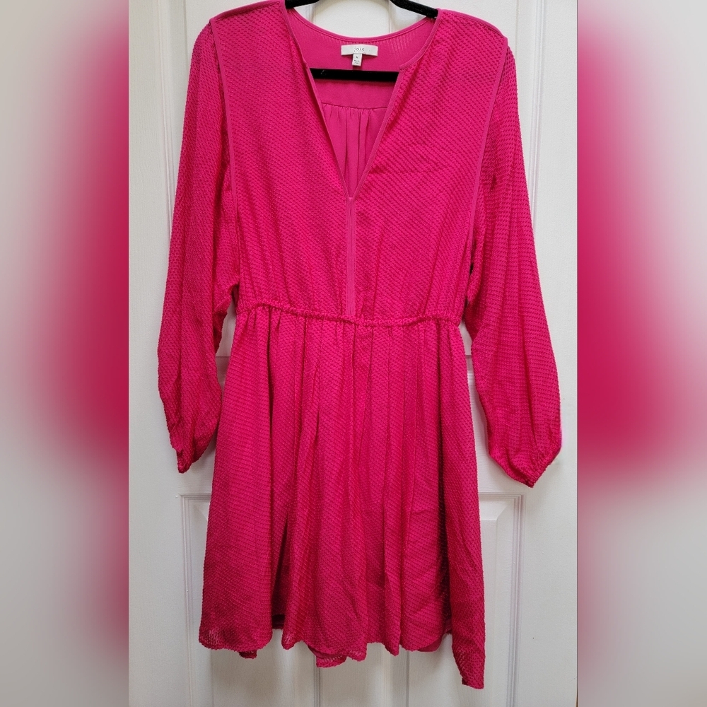 Joie Favia Elegant 3/4 Sleeve Pink Mini Dress Size Medium